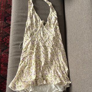 Anthropologie Maeve Floral Dress with Purple and Green